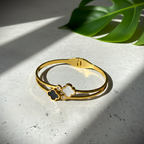 Black & White Clover Bangle