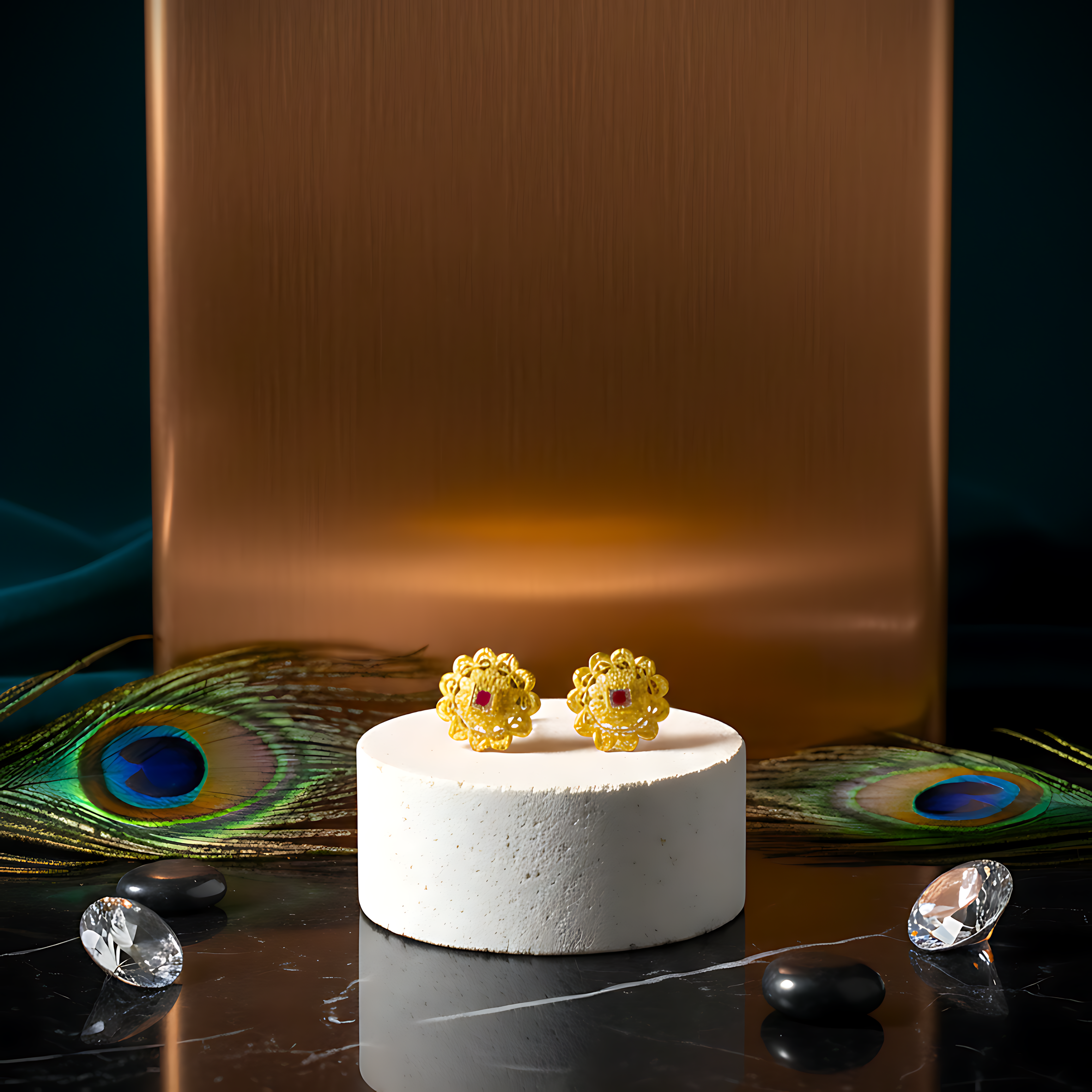 Traditional Regal Gold Studs