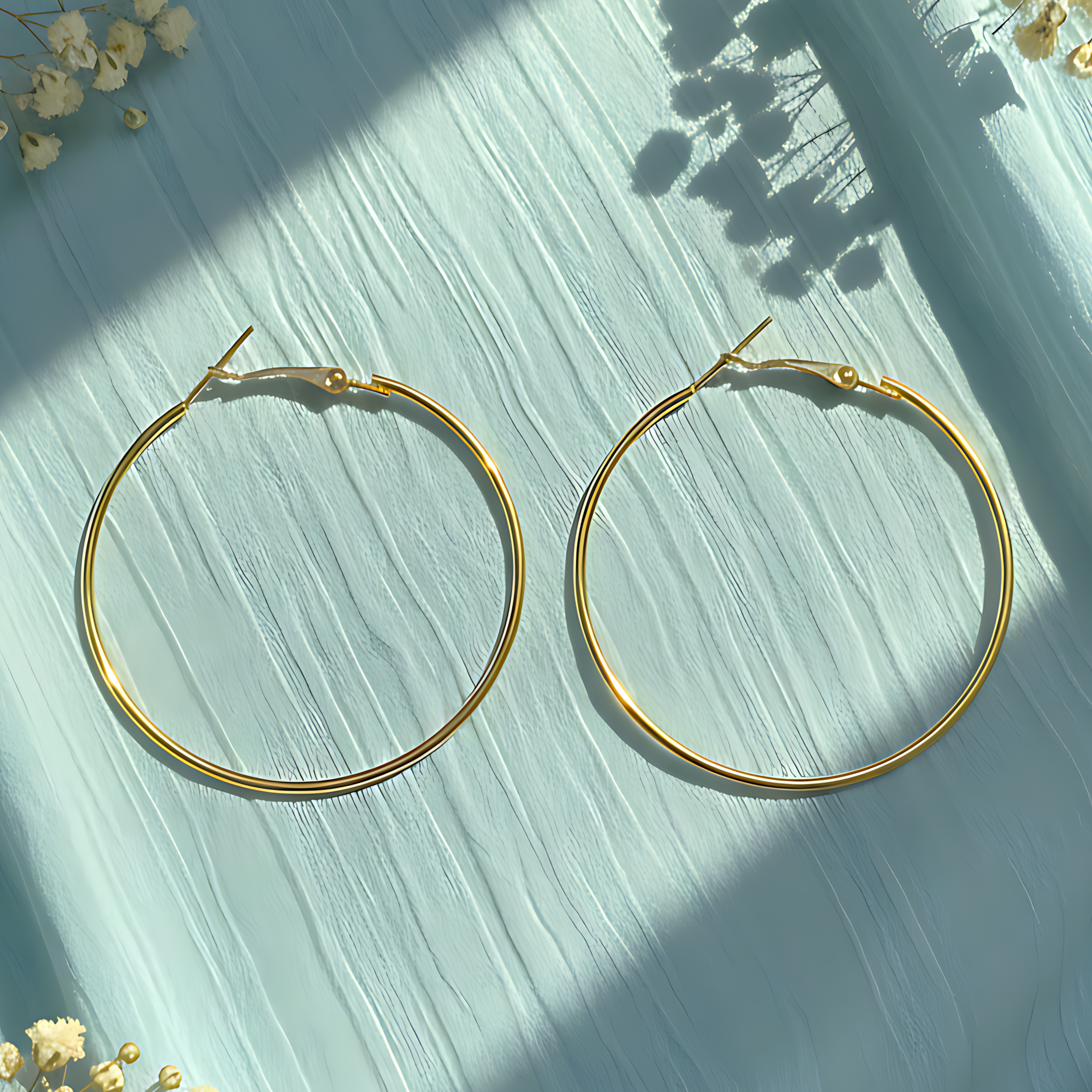 Classic Large Gold Hoop Earrings