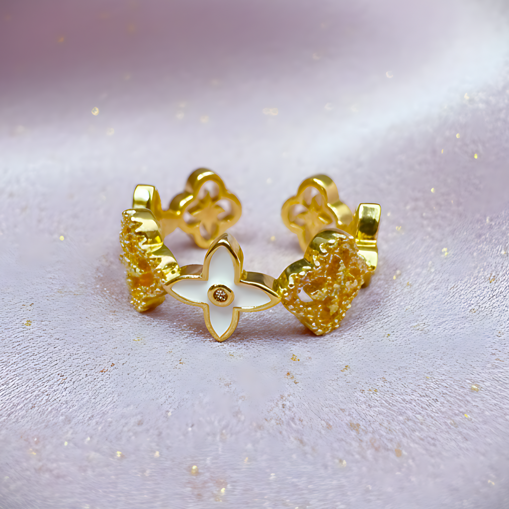 Floral Crystal Ring