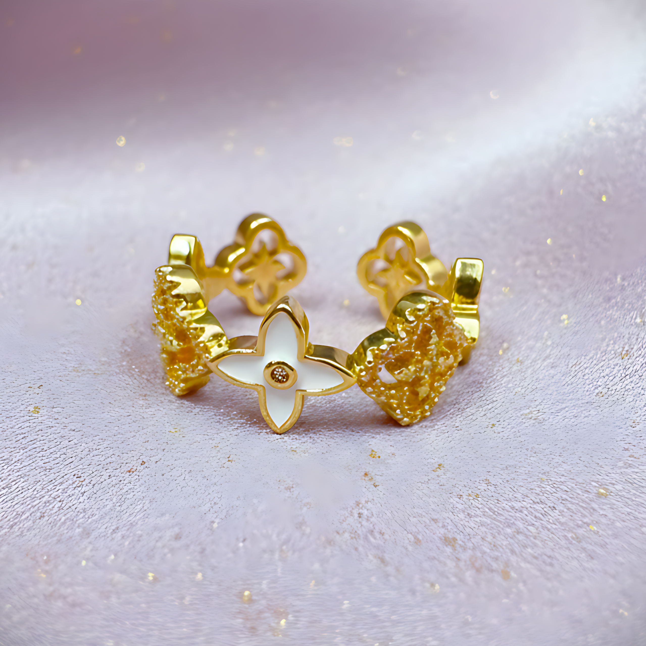 Floral Crystal Ring