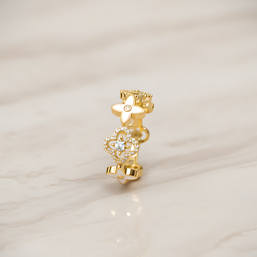 Floral Crystal Ring