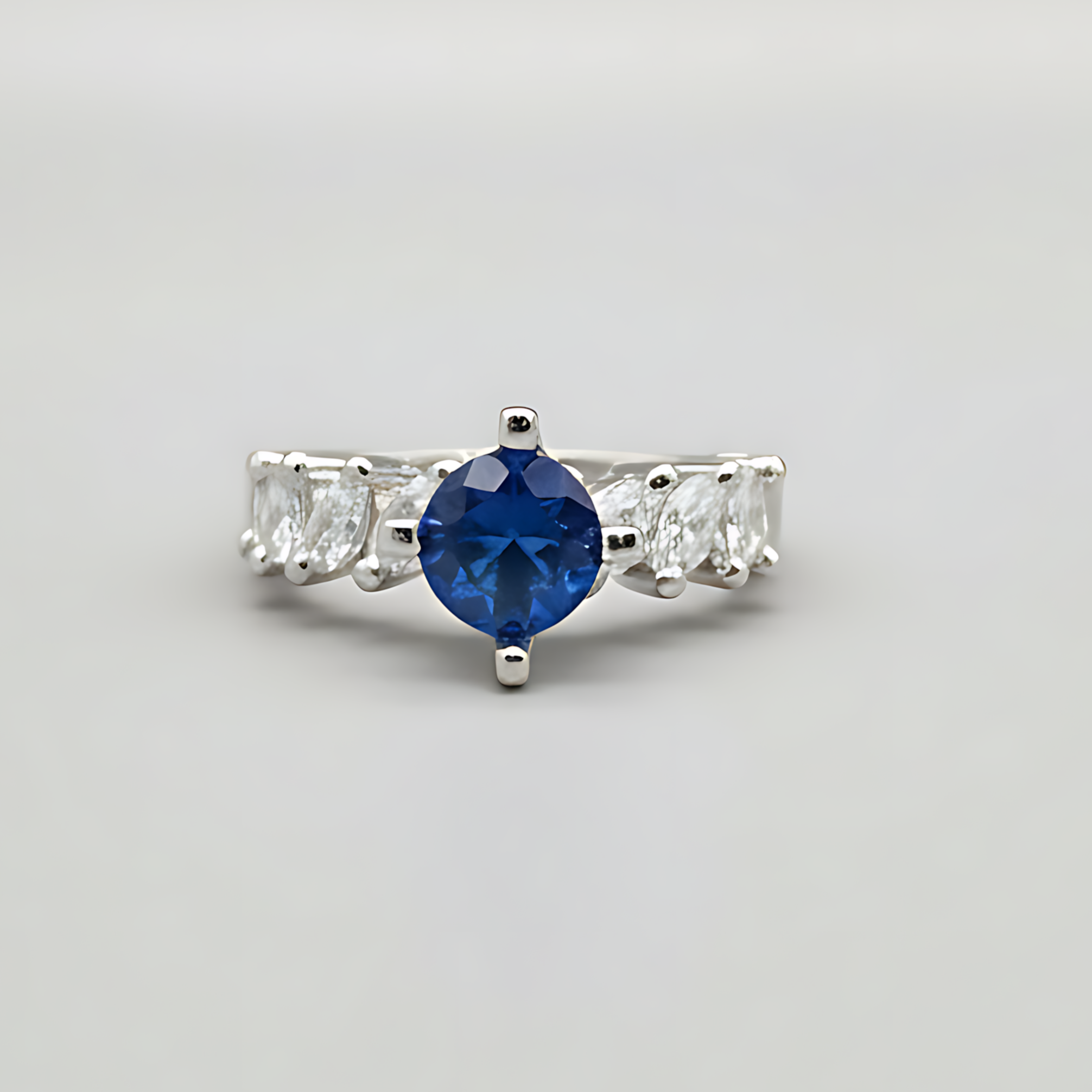 AD Stone Crown Ring