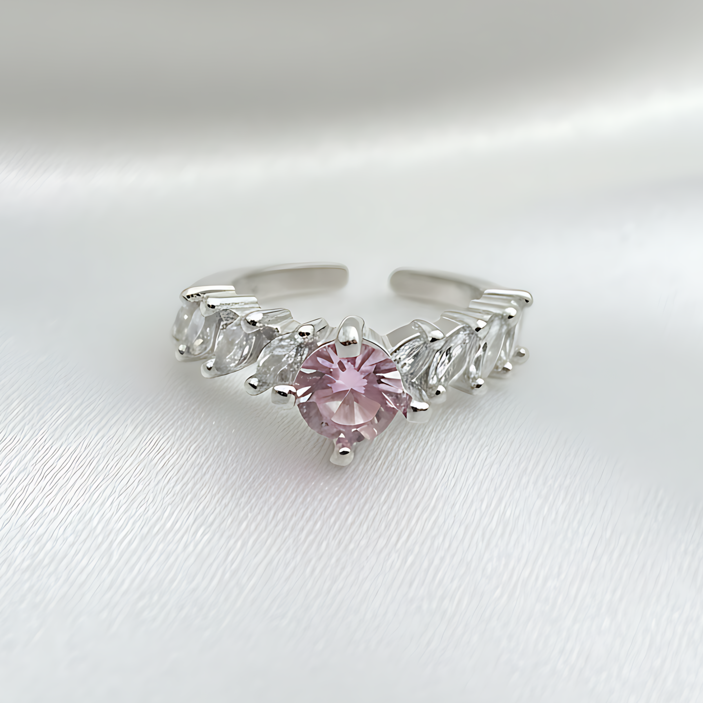 AD Stone Crown Ring
