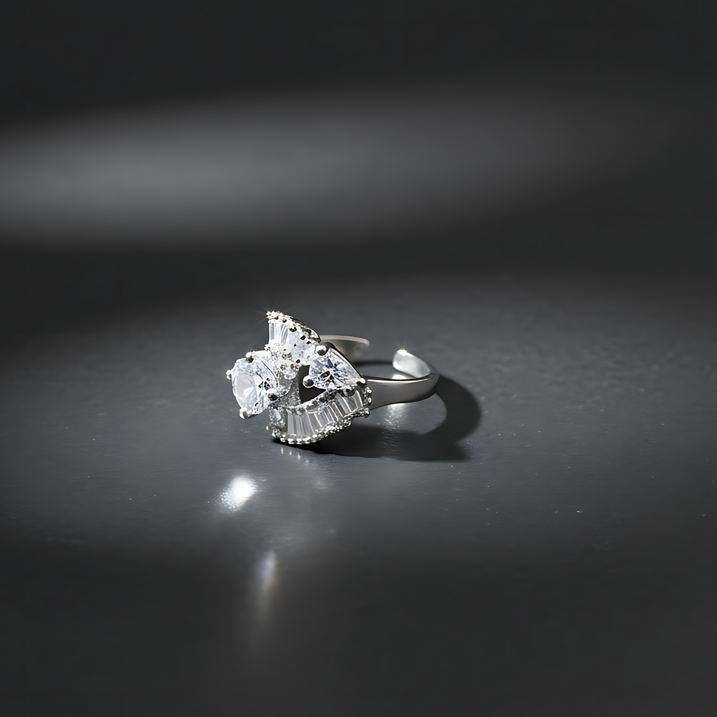 Sparkle AD Statement Ring