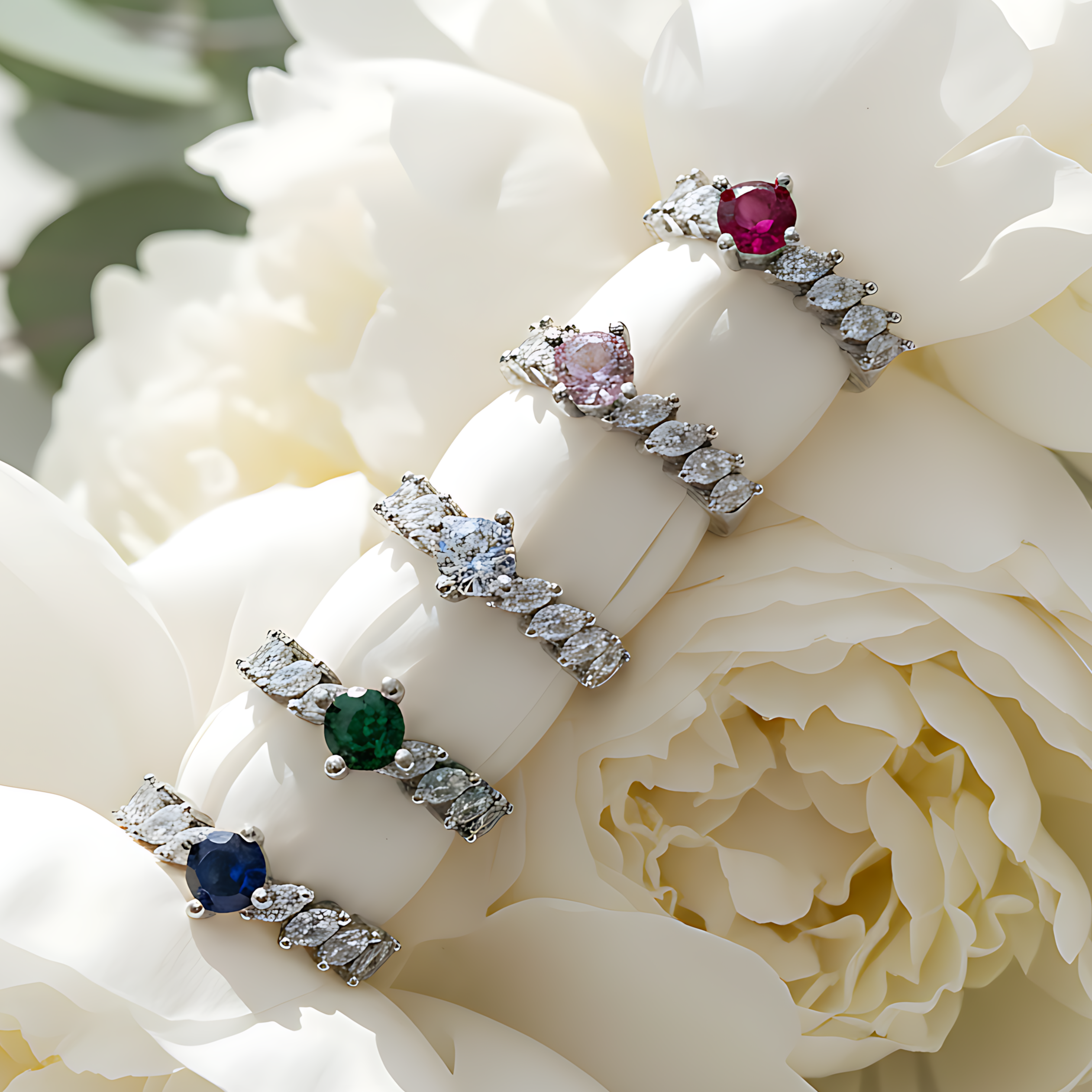 AD Stone Crown Ring