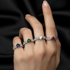 AD Stone Crown Ring