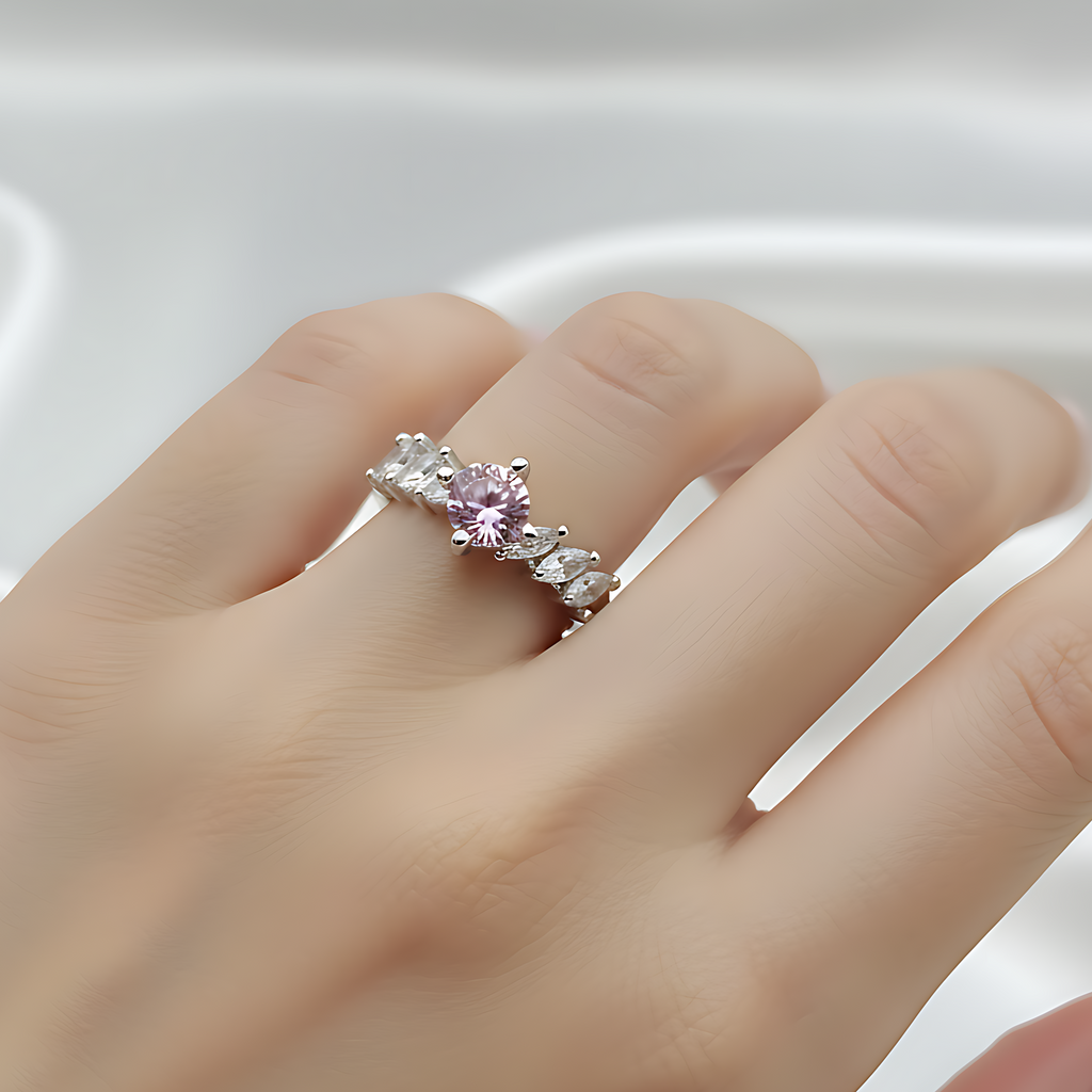 AD Stone Crown Ring