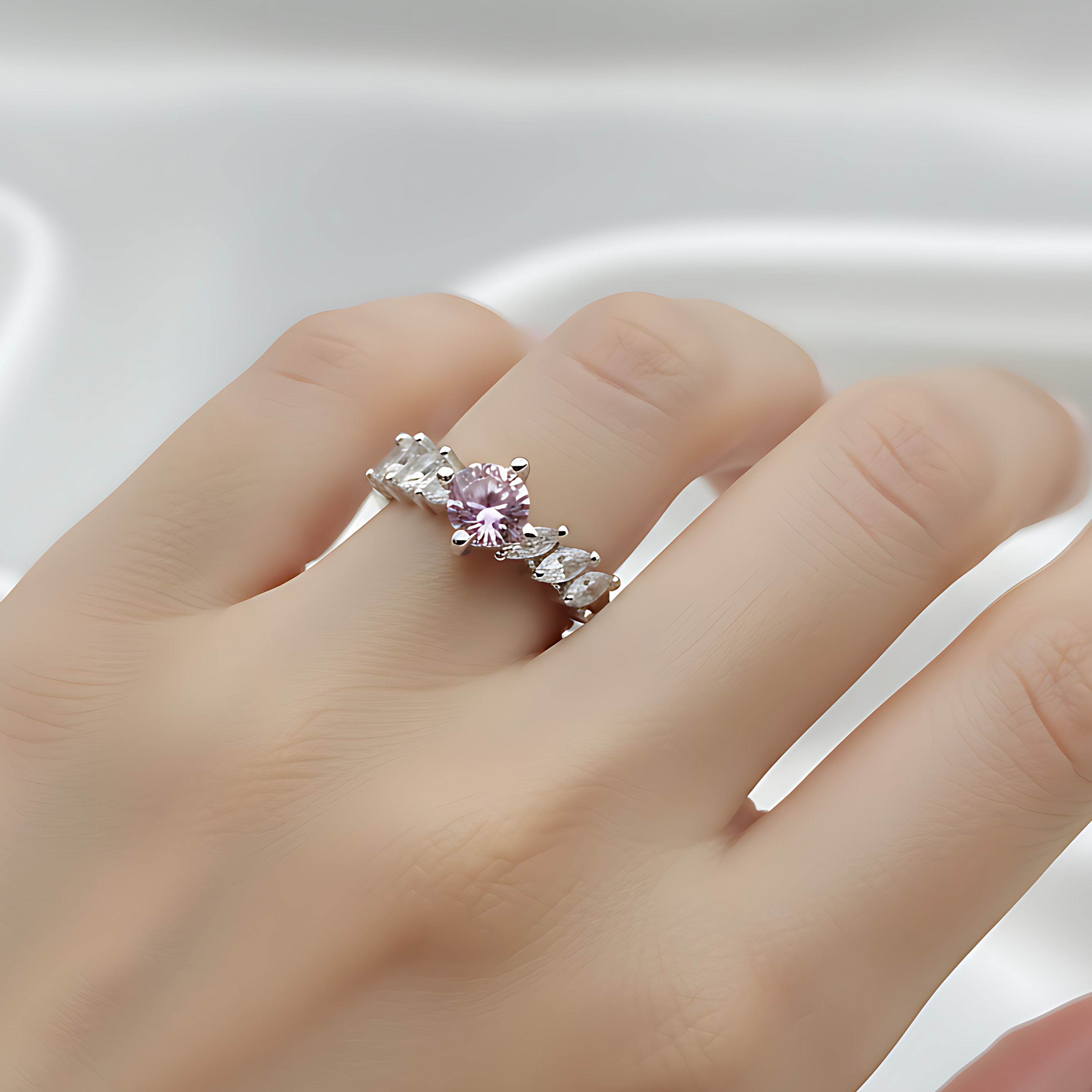 AD Stone Crown Ring